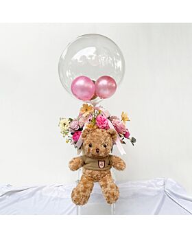 Buket Bunga Ballon Box Mr Cuddle