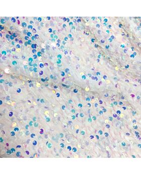 5mm White Snow Sequin Cloth Kts (per yard)