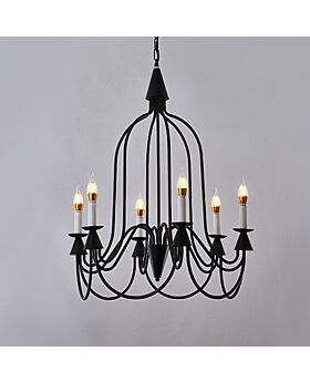 6 Head Black Chandelier Cdr