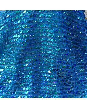 9mm Laser Sequin Cloth Kts - Blue (per yard)