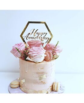 Topper Kue Acrylics Happy Anniversary Fst