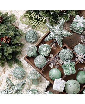 Christmas Luxury Ornament Set Mint Green Xmas