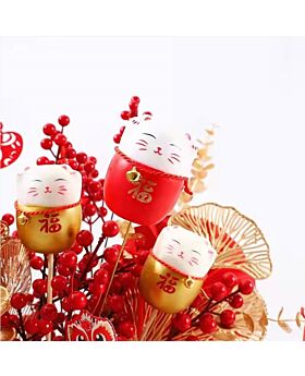 6pcs Ornament Hampers CNY Lucky Cat