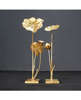 Gold Lotus Flower Stand Bbs (2pcs)