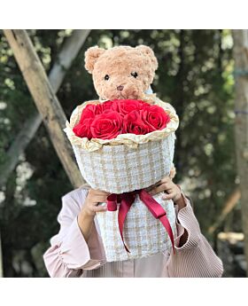 Rose Teddy Bouquet Flower