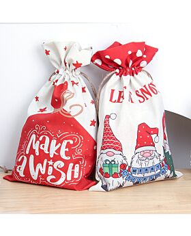 Tas Serut Linen Natal Xmas