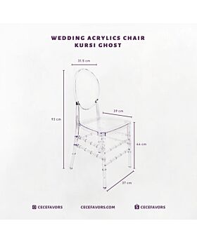 Wedding Acrylics Chair Kursi Ghost Mkr